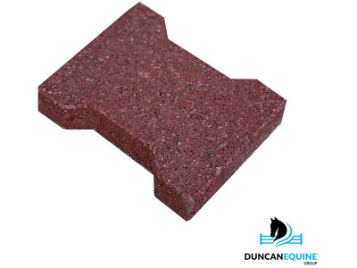 RUBBER TILE - RED DOG BONE 200x160x43mm