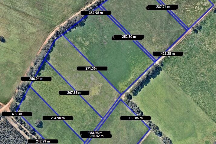 Nearmaps view of a horse fencing project