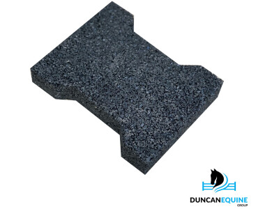 Rubber Dog Bone Tile Black 200x160x43mm
