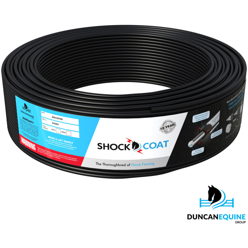 Shockcoat by Duncan Equine. Electric coated wire for horses
