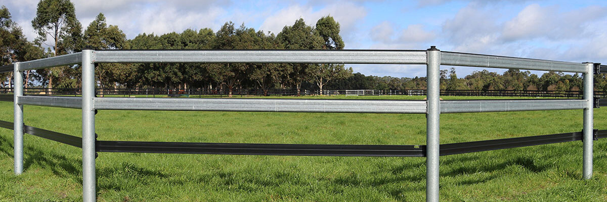 Horse Fencing Installation splayed end assembly