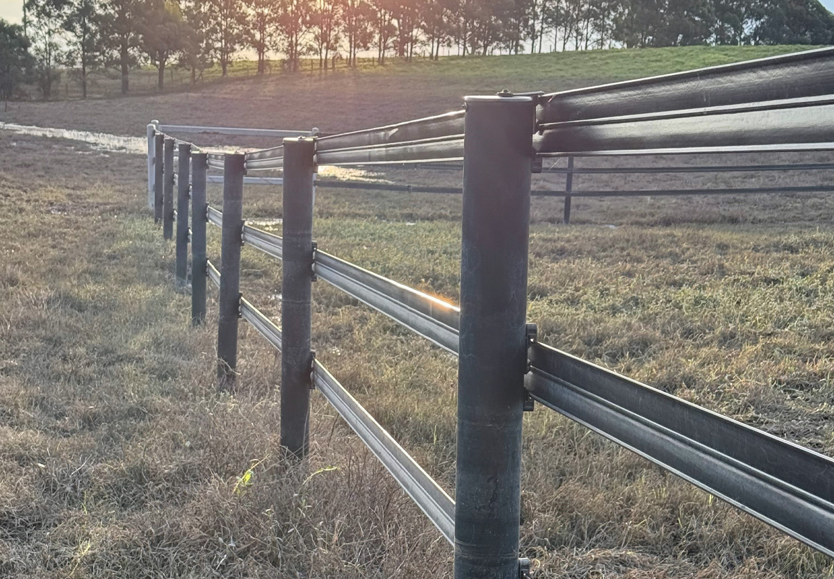 After: Flood waters receded, fencing still intact.